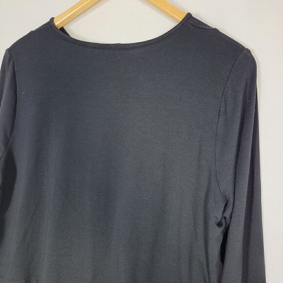 J. Jill Wearever Collection Women's Black Long Sleeve Modern Tunic Top Size M - Picture 8 of 15